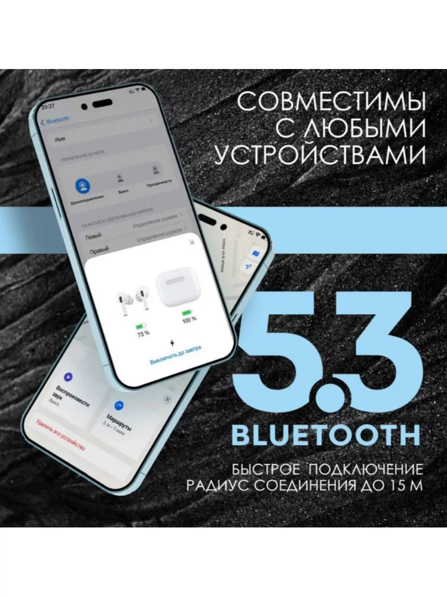 Наушники беспроводные A.Pods Pro 2 для iPhone Android zte 196522161 купить  за 3 412 ₽ в интернет-магазине Wildberries