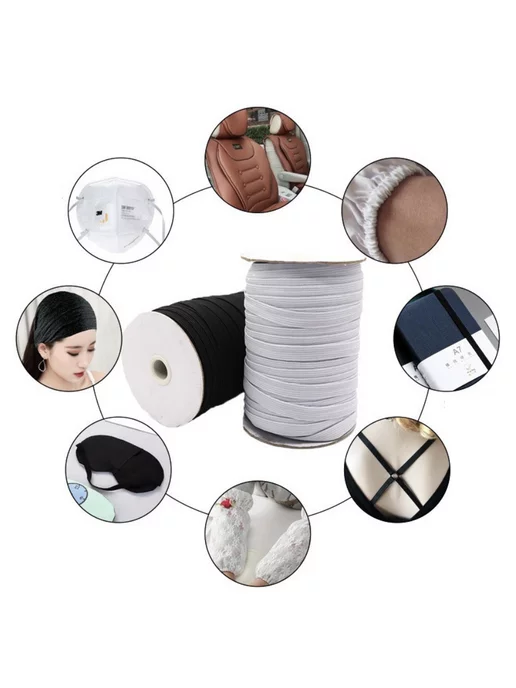 Furnitura Brilliant Резинка для шитья и рукоделия бельевая 90м, черный, фото 4