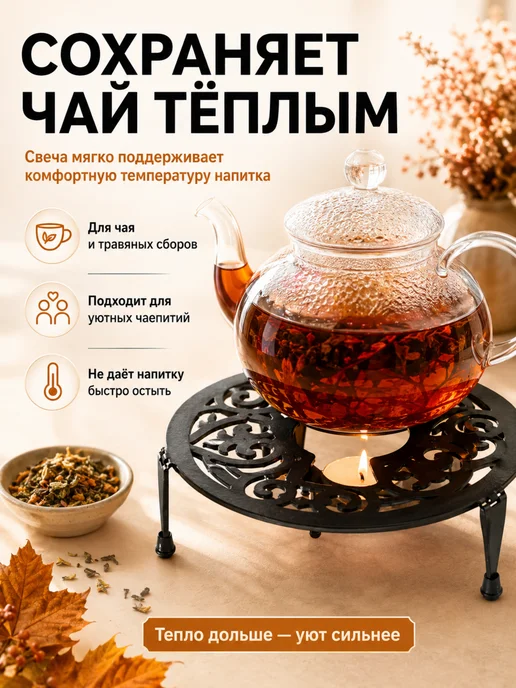 HITSAD Подставка для подогрева чайника Мармит 300-111, черный, фото 2