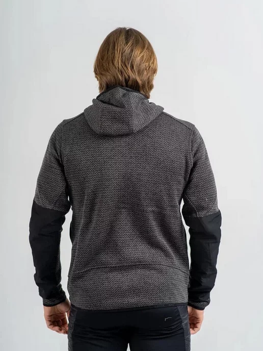 NoName Кофта спортивная FLEECE JACKET UX флисовая с капюшоном, черный, фото 2
