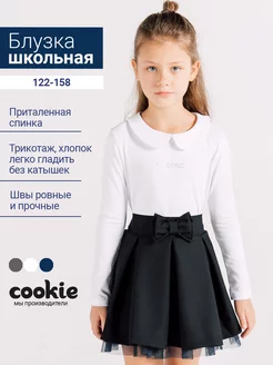 Блузка школьная с длинным рукавом Cookie 196669644 купить за 712 ₽ в интернет-магазине Wildberries