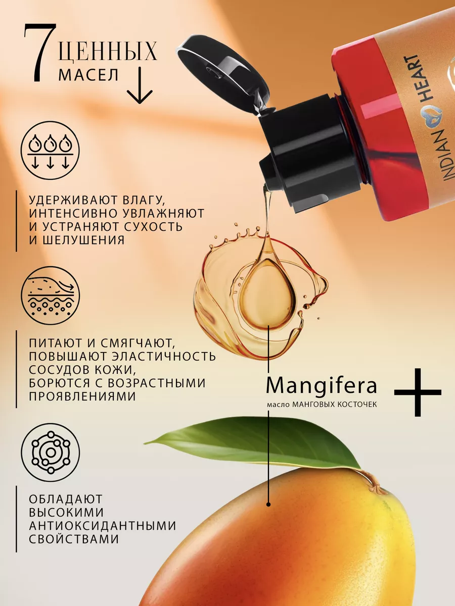 Омолаживающее и увлажняющее массажное масло манго для тела INDIAN HEART  196683385 купить за 378 ₽ в интернет-магазине Wildberries