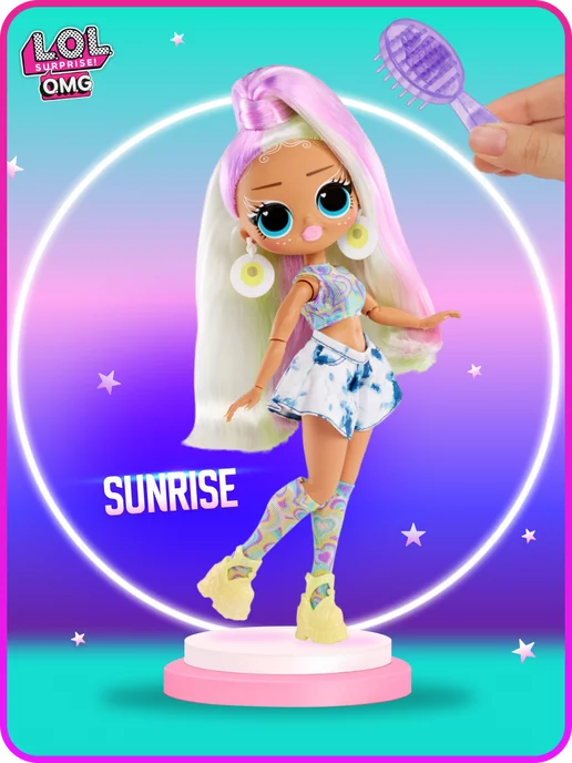 L.O.L. Surprise! Большая Кукла LOL Surprise OMG Sunshine Makeover Sunrise, розовый, фото 5