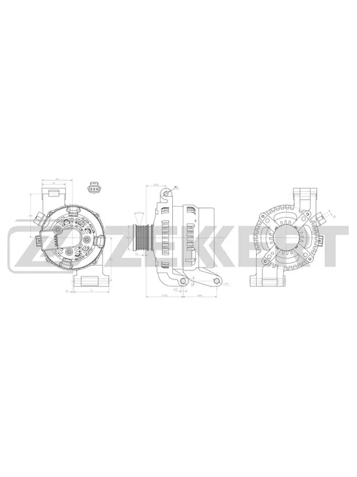 zekkert Генератор, 120A для Форд Фокус 2 2006-2012, Симакс GE1008, вариант, фото 3