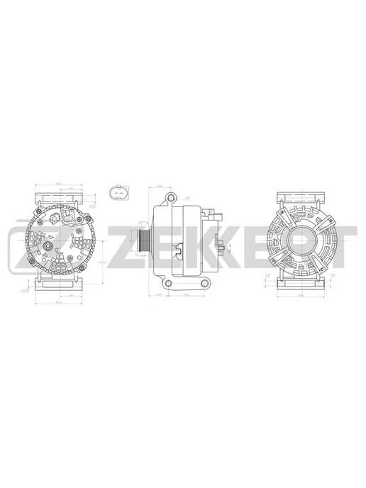 zekkert Генератор, 150A для Форд Рейнджер 2011-2022, Транзит GE1009, вариант, фото 3
