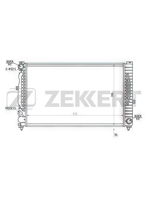 ZEKKERT Радиатор охлаждения двигателя