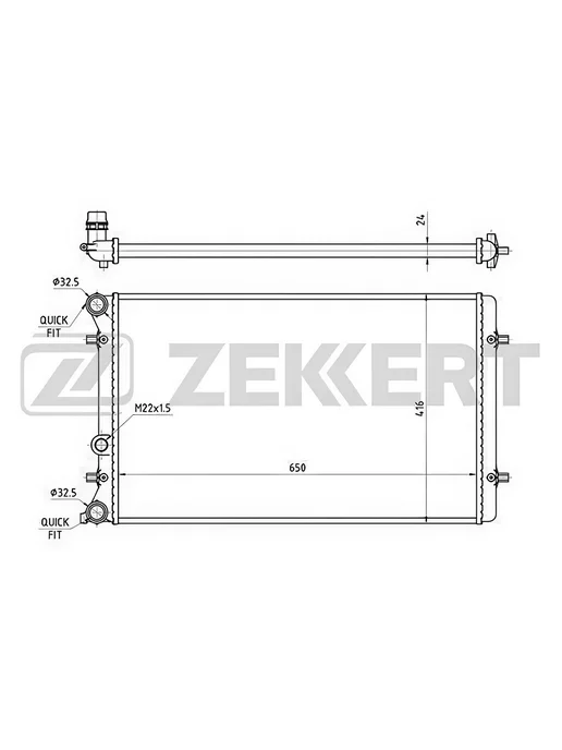 zekkert Радиатор охлаждения двигателя, для Шкода Октавия 1 MK1089, вариант, фото 2