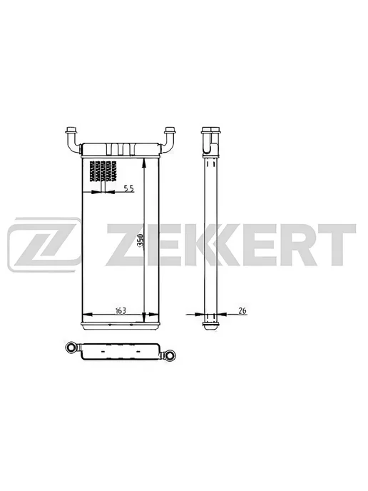 zekkert Радиатор отопителя, для Фольксваген Крафтер 30-35 2011-2016, 30-35, фото 2