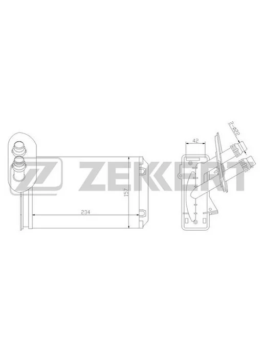 zekkert Радиатор отопителя, для Шкода Октавия 1 1999-2010 MK5035, вариант, фото 3