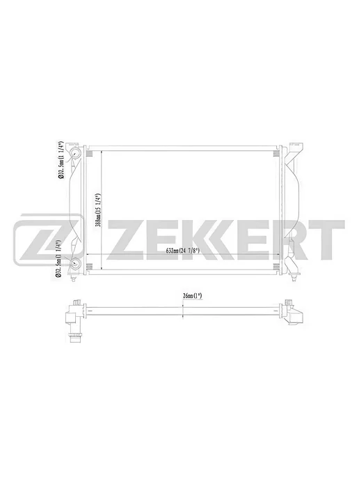 zekkert Радиатор охлаждения двигателя, для Ауди A6 C5 2001-2005, A4, вариант, фото 2