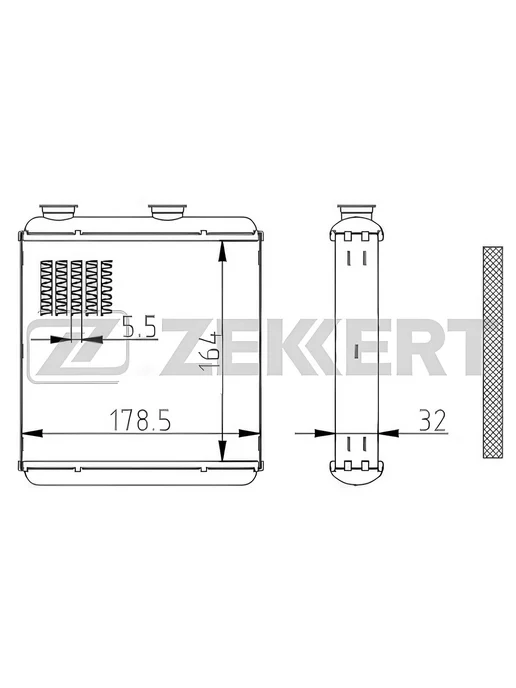 zekkert Радиатор отопителя, для Опель Мерива A 2003-2010 MK5131, вариант, фото 2