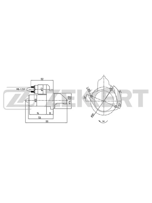 zekkert Стартер, 1,1 кВт 12В для Форд Фокус 1 1998-2004, 2 AN1000, вариант, фото 2