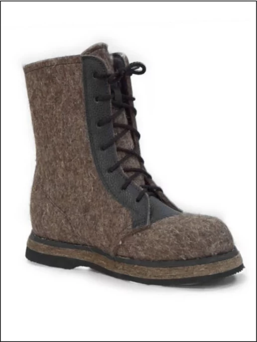ShopShoes Берцы из войлока на подошве, коричневый, фото 3