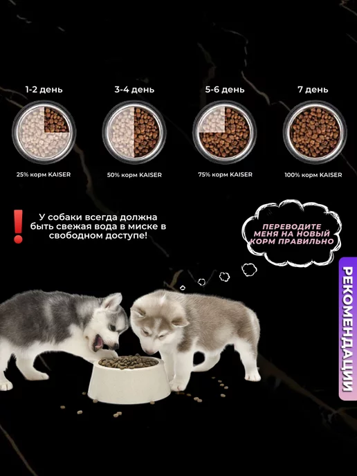 Сухой корм KAISER Беременных Кормящих для собак, щенки, 2,5 кг, фото 8