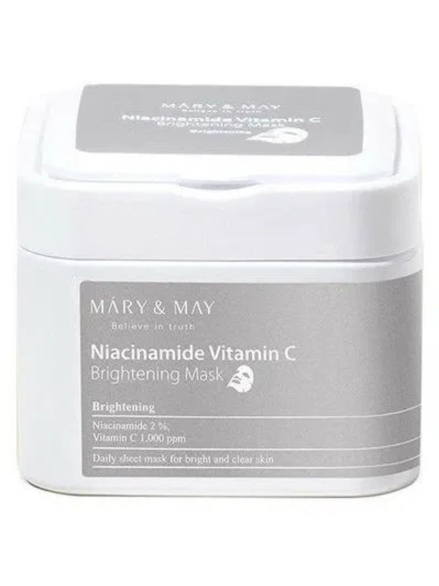 Набор масок для ухода. Mary&May Hyaluronic Panthenol hydra Mask 30 шт. Набор увлажняющих лифтинг-масок c пептидами Mary&May Collagen Peptide Vital Mask. Mary&May Niacinamide Vitamin c Brightening Mask. Mary&May Niacinamide Vitamin c Brightening Mask набор тканевых масок осветляющих.