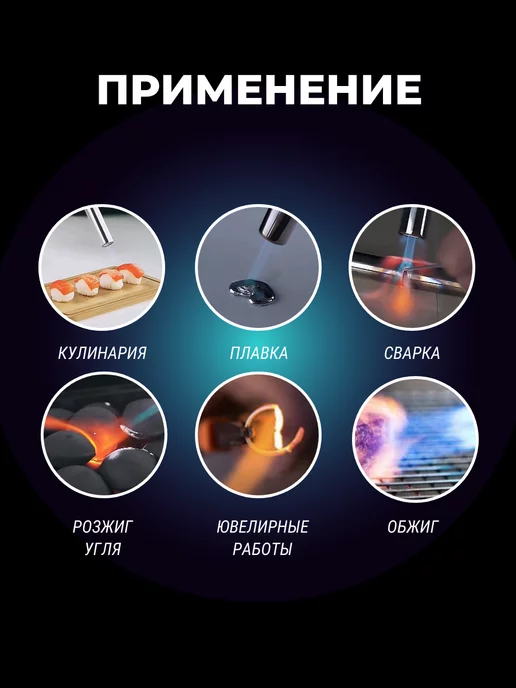 Газовая горелка с пьезоподжигом Гигант Перевертыш, черный, фото 2