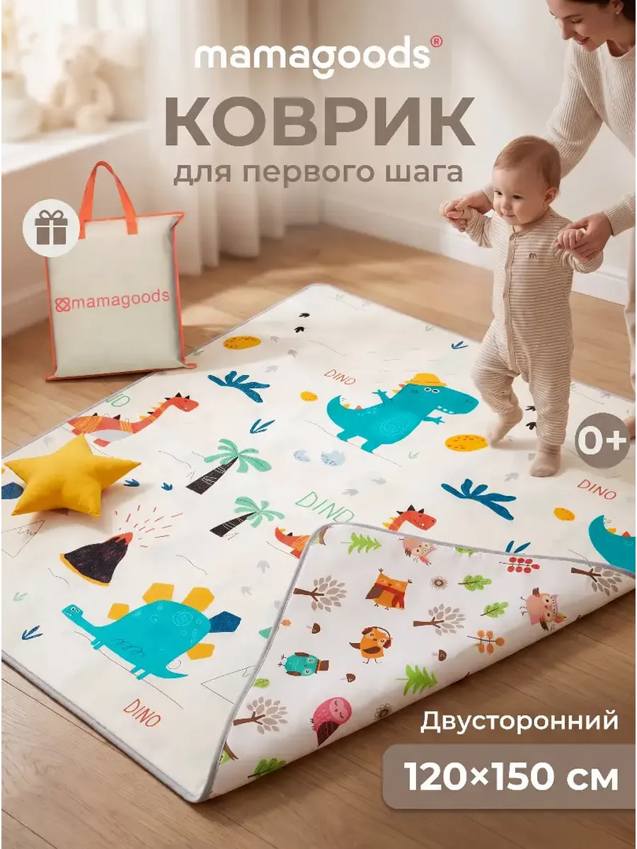 Коврик детский для ползания термоковрик складной