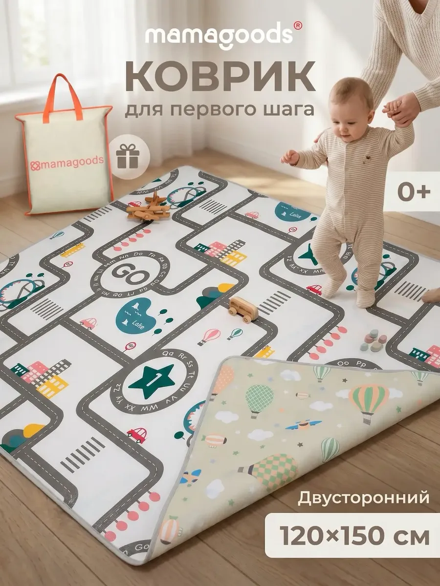 Коврик детский для ползания термоковрик складной