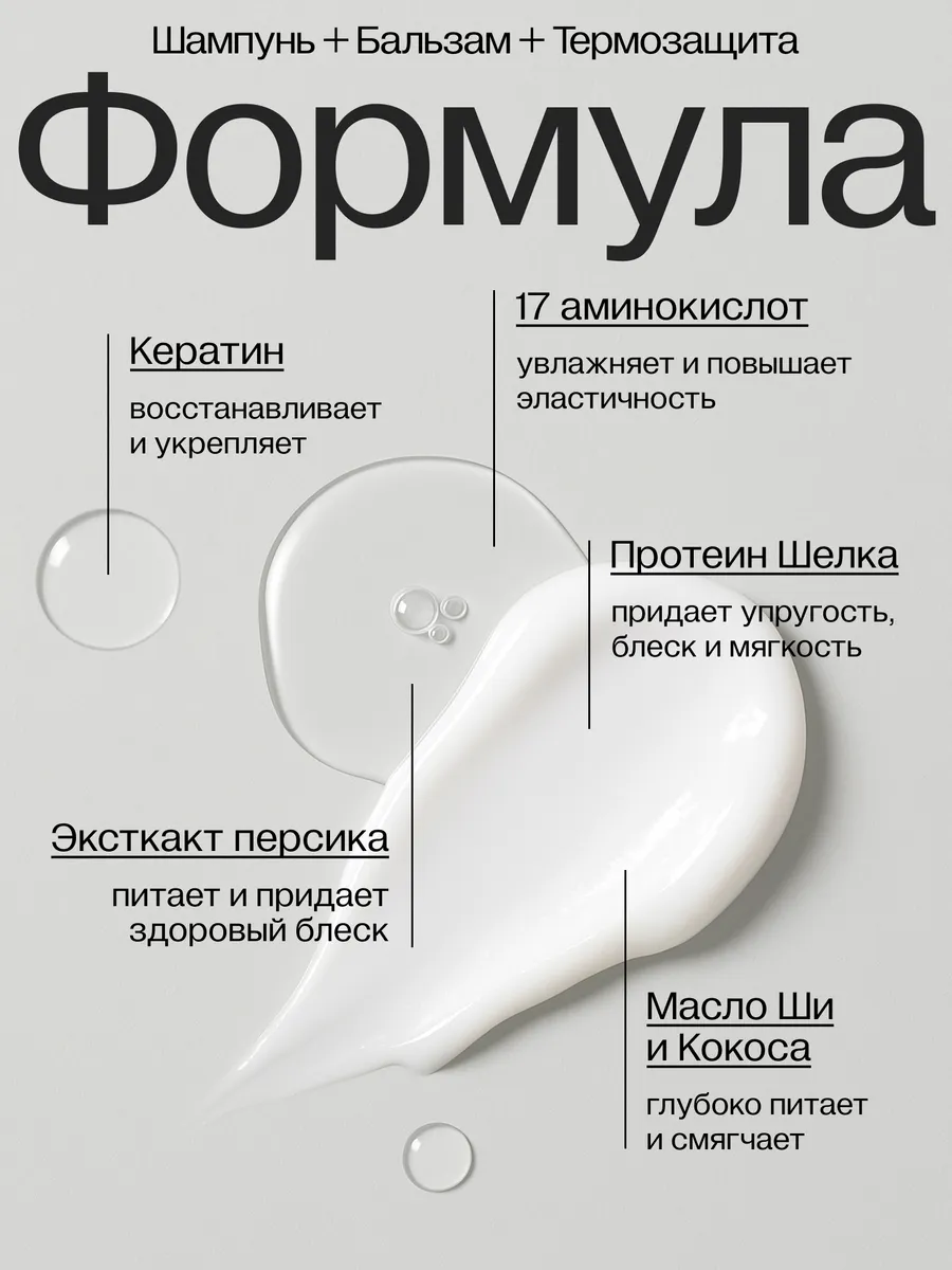 Шампунь для волос женский бальзам спрей термозащита