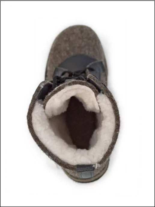 Winter Boots Берцы из войлока на подошве, коричневый, фото 2