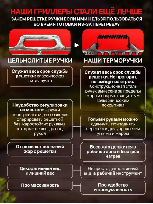 COSSMOJAR Решетка гриль противень барбекю чугунная на мангал, вариант, фото 2