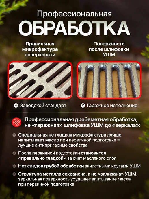 COSSMOJAR Решетка гриль противень барбекю чугунная на мангал, вариант, фото 5