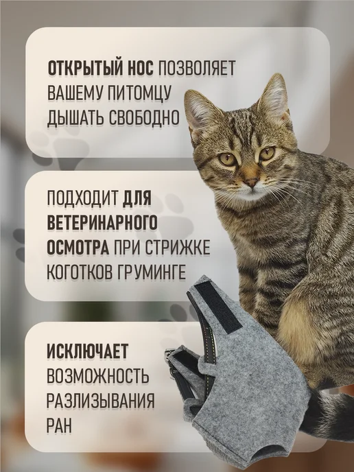 ГуренКОТ Намордник для кошек до 4кг, 4 кг, 8 кг, фото 5