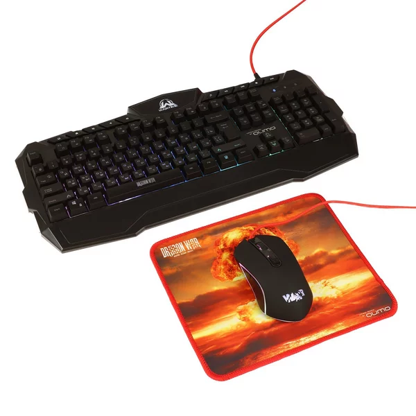 Игровой набор 3 в 1, клавиатура+мышь+ковер, 3200 dpi