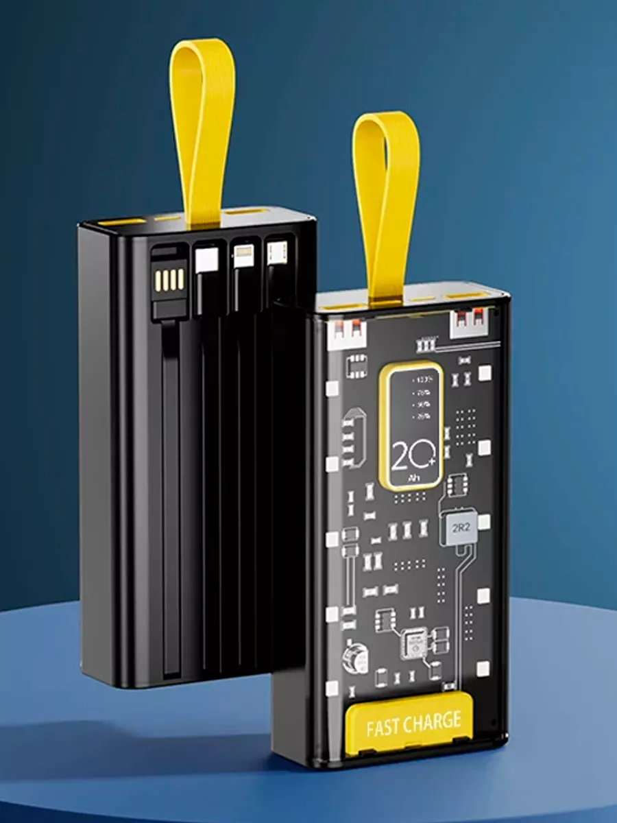 Повербанк 20000 с быстрой зарядкой и проводами SimSim 197064050 купить за 907 ₽ в интернет-магазине Wildberries