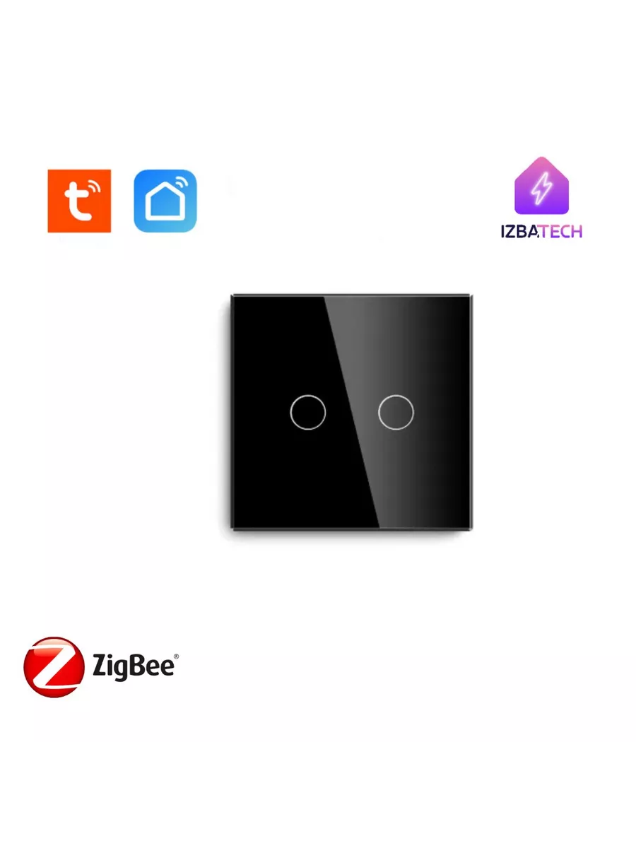 Модуль умного выключателя Zigbee на 2гр с 0 для Алисы Izba Tech - Умный дом  197085369 купить в интернет-магазине Wildberries