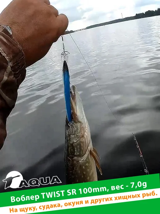 Aqua Воблер рыболовный плавающий Twist SR 100mm 7g цвет 007, 7 г, 2 шт, фото 7
