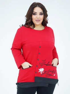 Туника удлиненная plus size SHELBI collection 197119332 купить за 2 169 ₽ в интернет-магазине Wildberries