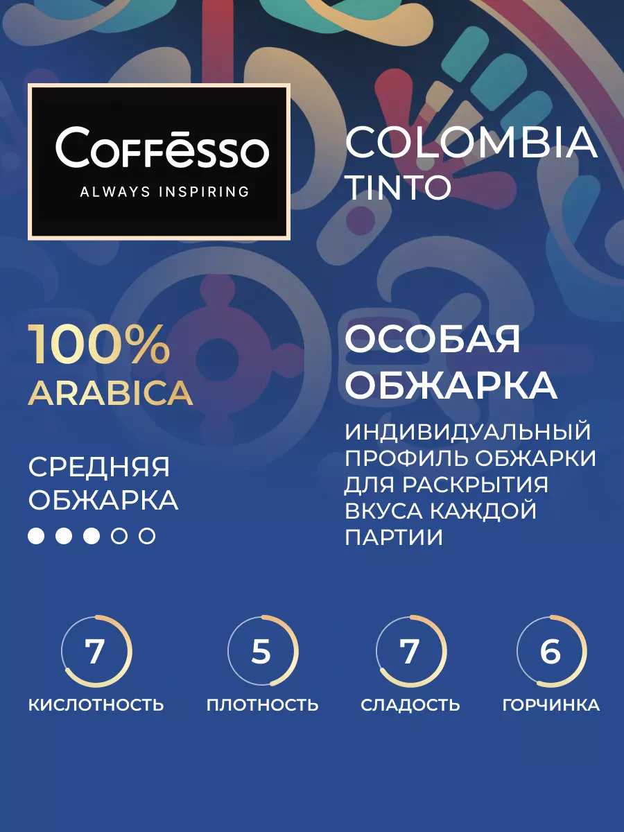 Кофе в дрип пакетах 5 шт коломбиа Coffesso 197140135 купить за 216 ₽ в  интернет-магазине Wildberries