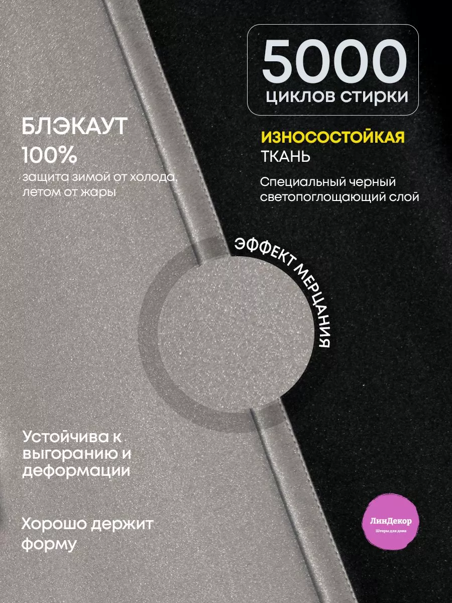 Шторы блэкаут в спальню в гостиную 200х260см -2 шт плотные Линдекор  197148942 купить за 3 888 ₽ в интернет-магазине Wildberries