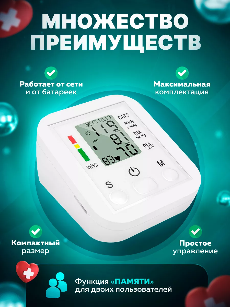 Тонометр автоматический электронный для измерения давления Med Inc  197167013 купить в интернет-магазине Wildberries