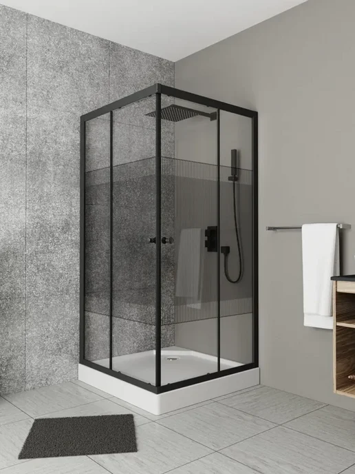 BAUEDGE Душевой уголок Stil 90x90 угловой с поддоном 195, вариант, фото 5