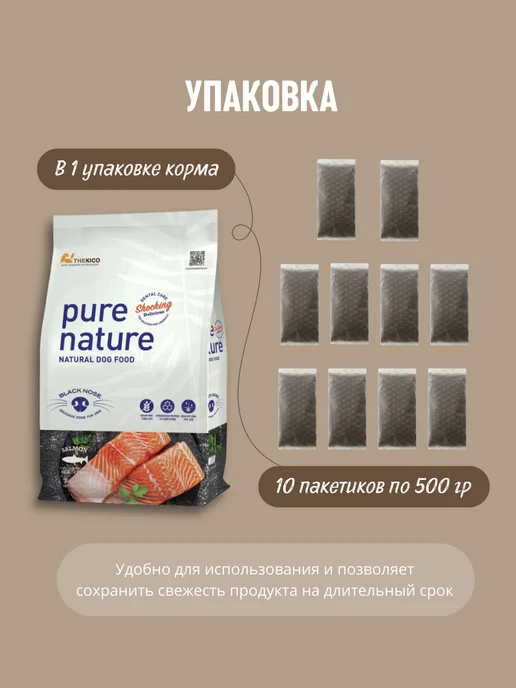 Сухой корм Pure Nature для собак, лосось, 5 кг, фото 2