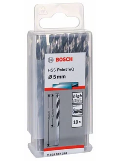 10 сверл по металлу HSS PointTeQ 5.0Х52 (2608577218) Bosch 197238201 купить за 671 ₽ в интернет-магазине Wildberries