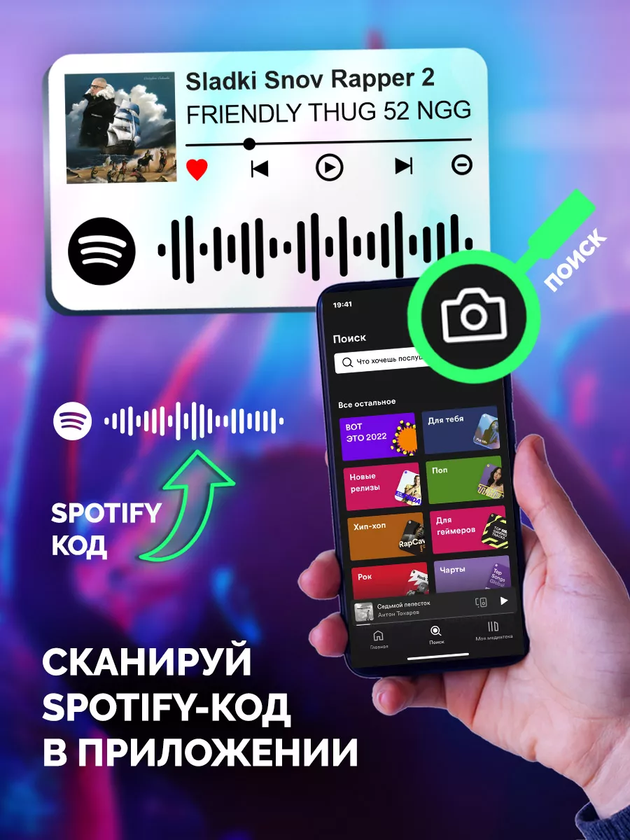 Спотифай Брелок FRIENDLY THUG 52 NGG - Sladki Snov Rapper 2 Arthata-spotify  постер Спотифай постер 197263326 купить за 267 ₽ в интернет-магазине  Wildberries