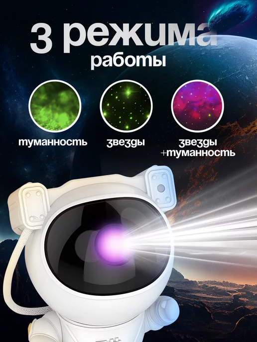 SVERT Ночник - проектор Звёздное небо, черный, фото 3