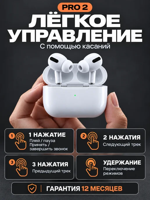 TehnoVolna Наушники беспроводные Pods Pro 2, белый, фото 3