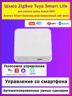 Умный шлюз Zigbee + Bluetooth с Алисой, Марусей Smart дом 18RUS 197472904 купить за 1 602 ₽ в интернет-магазине Wildberries