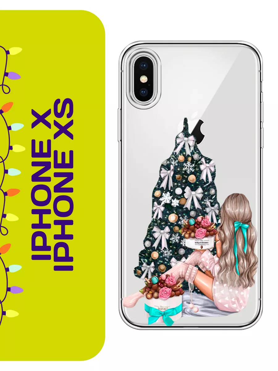 Новогодний чехол на iPhone X / iPhone XS Ronnie 197475406 купить за 359 ₽ в  интернет-магазине Wildberries