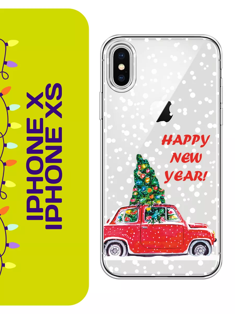 Новогодний чехол на iPhone X / iPhone XS Ronnie 197475430 купить за 369 ₽ в  интернет-магазине Wildberries