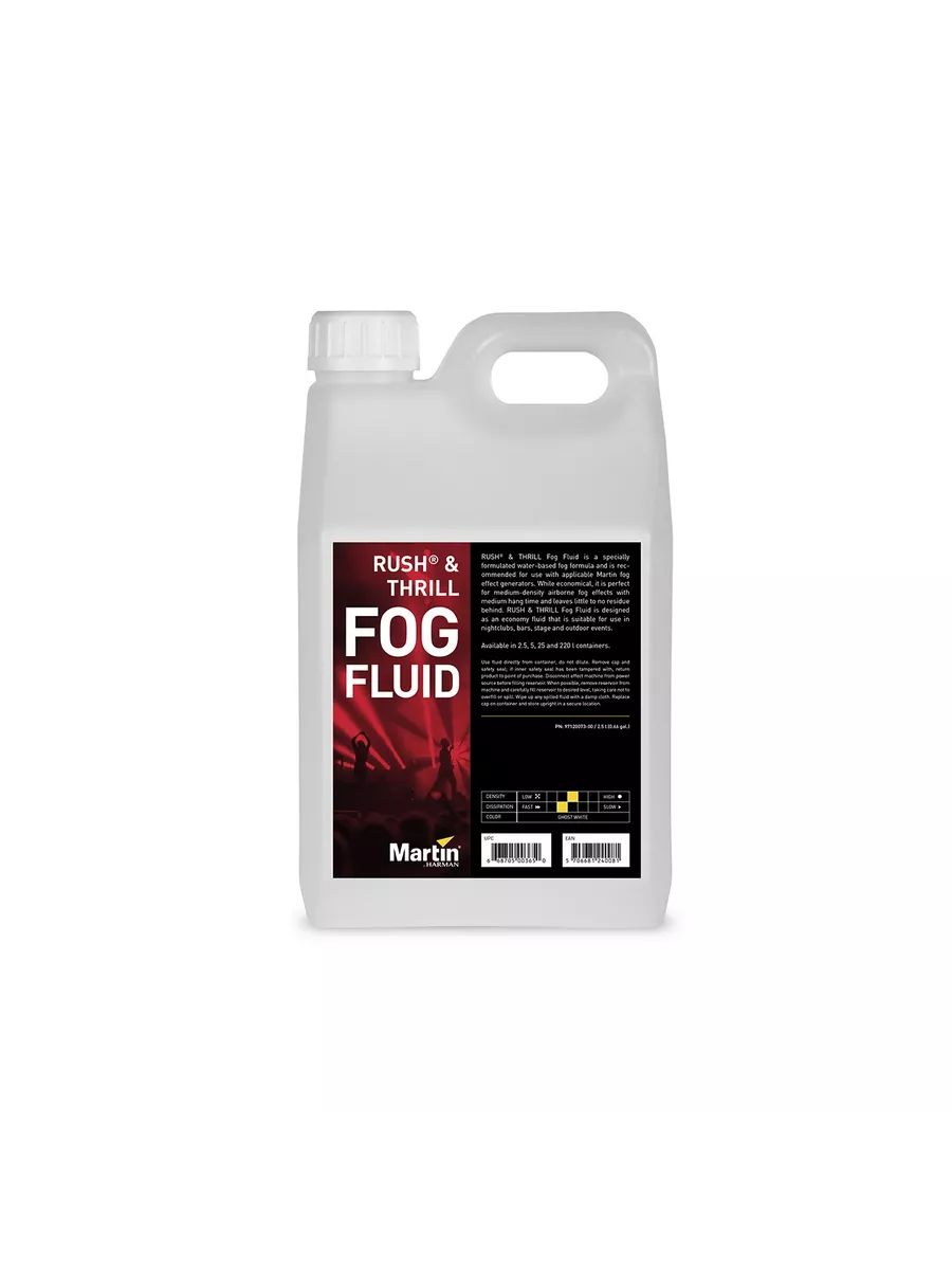 Жидкость для генераторов дыма RUSH & THRILL Fog 2,5L MARTIN 197532429  купить за 3 233 ₽ в интернет-магазине Wildberries