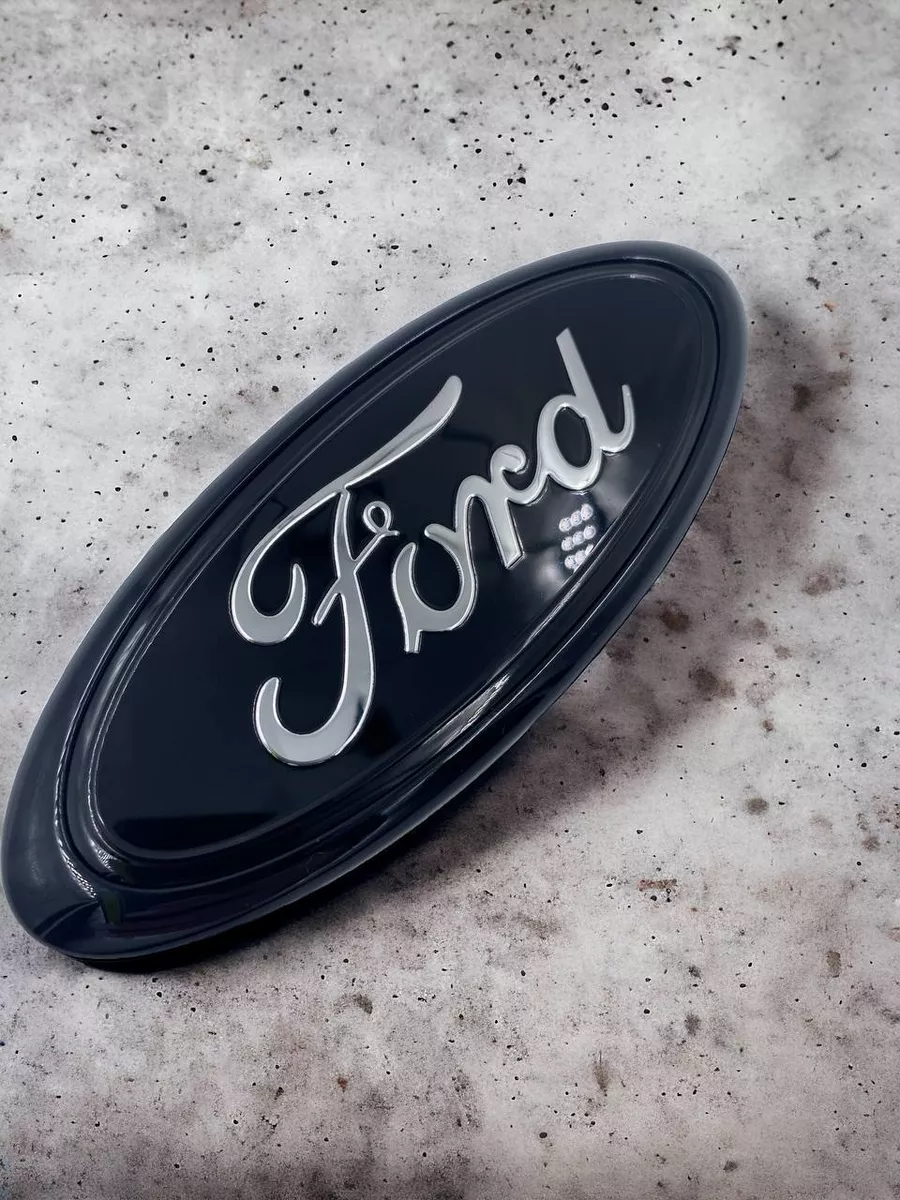 3D логотип Ford (Форд) 145х58мм с синей подсветкой