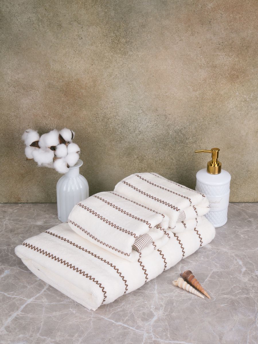 Cotton полотенце. Комплект махровых полотенец "Karna" Bale. Набор банных полотенец. Дизайнерские полотенца. Набор белых полотенец.