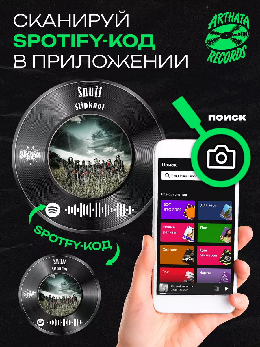 Постер Slipknot, брелок spotify Slipknot - Snuff Arthata-Records 197598371  купить за 751 ₽ в интернет-магазине Wildberries