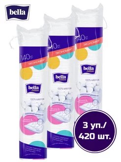 Ватные диски bella cotton 140 шт х 3 уп. Bella 197598878 купить за 287 ₽ в интернет-магазине Wildberries