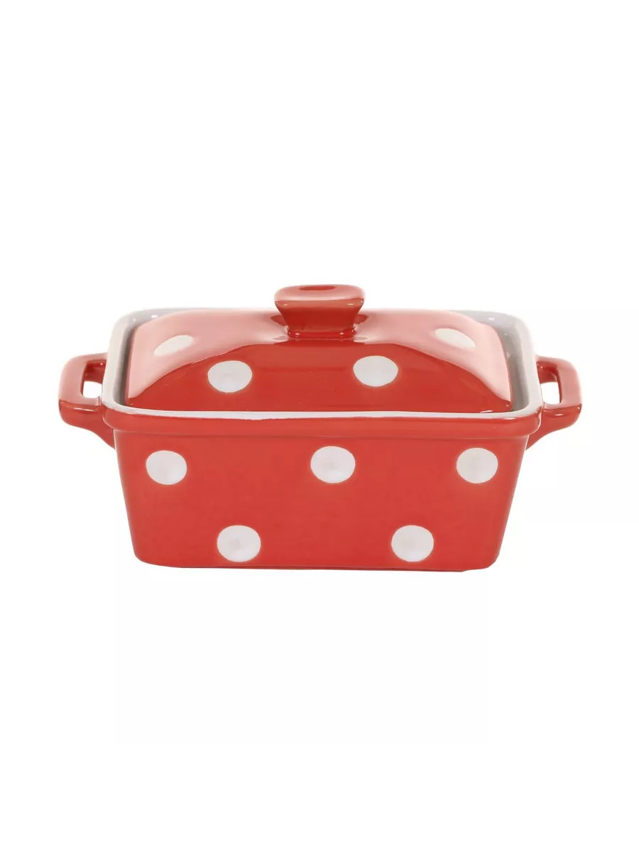 Масленка Red with dots, керамика